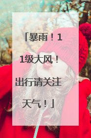 暴雨！11级大风！出行请关注天气！