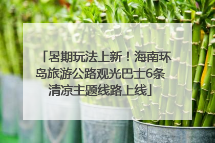 暑期玩法上新！海南环岛旅游公路观光巴士6条清凉主题线路上线