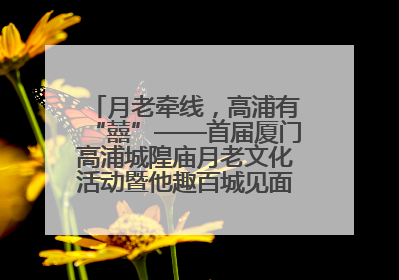 月老牵线，高浦有“囍”——首届厦门高浦城隍庙月老文化活动暨他趣百城见面会隆重举办