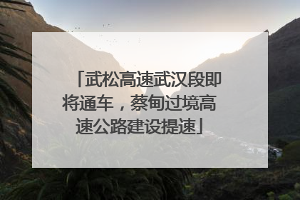 武松高速武汉段即将通车，蔡甸过境高速公路建设提速