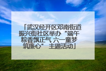 武汉经开区邓南街道振兴街社区举办“端午粽香飘正气 六一童梦筑廉心” 主题活动