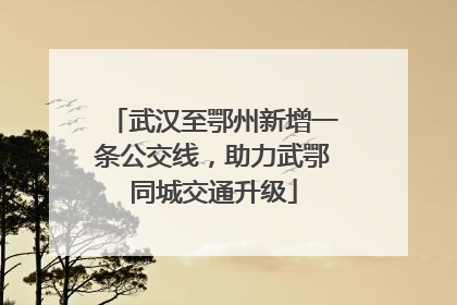 武汉至鄂州新增一条公交线，助力武鄂同城交通升级