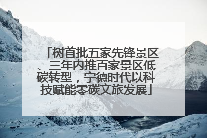 树首批五家先锋景区、三年内推百家景区低碳转型，宁德时代以科技赋能零碳文旅发展
