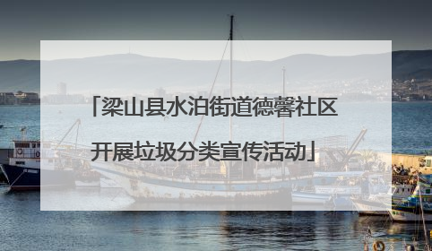 梁山县水泊街道德馨社区开展垃圾分类宣传活动