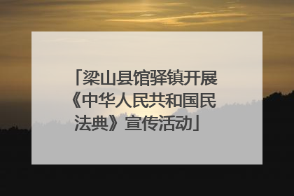 梁山县馆驿镇开展《中华人民共和国民法典》宣传活动