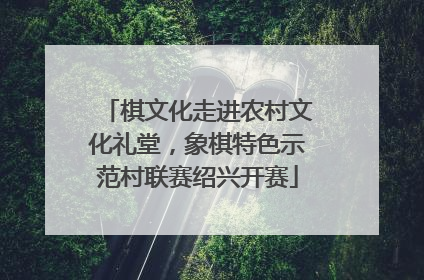 棋文化走进农村文化礼堂，象棋特色示范村联赛绍兴开赛