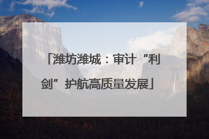 潍坊潍城：审计“利剑”护航高质量发展