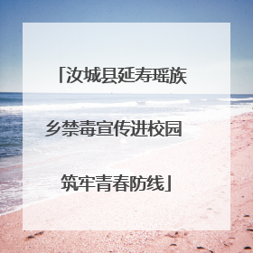 汝城县延寿瑶族乡禁毒宣传进校园 筑牢青春防线