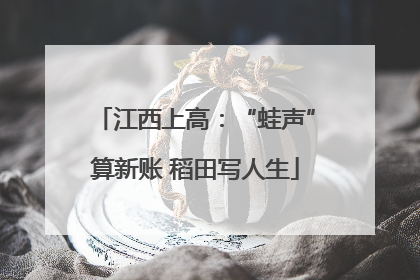 江西上高：“蛙声”算新账 稻田写人生