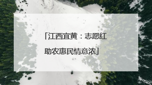 江西宜黄：志愿红助农惠民情意浓