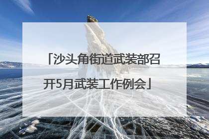 沙头角街道武装部召开5月武装工作例会