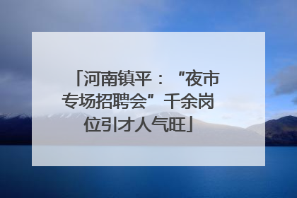 河南镇平：“夜市专场招聘会”千余岗位引才人气旺