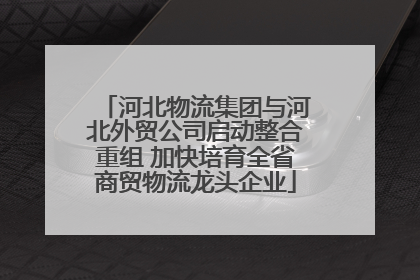 河北物流集团与河北外贸公司启动整合重组 加快培育全省商贸物流龙头企业