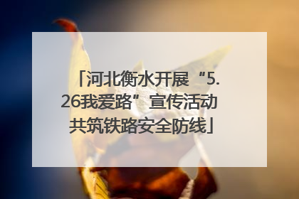 河北衡水开展“5.26我爱路”宣传活动 共筑铁路安全防线