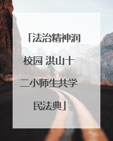 法治精神润校园 洪山十二小师生共学民法典