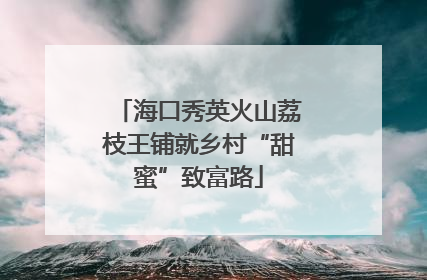海口秀英火山荔枝王铺就乡村“甜蜜”致富路