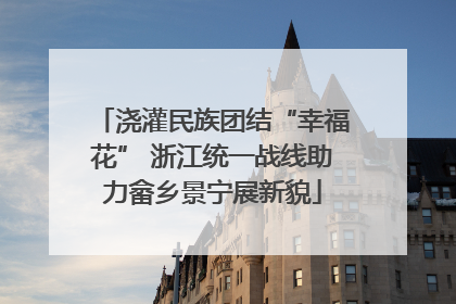 浇灌民族团结“幸福花” 浙江统一战线助力畲乡景宁展新貌