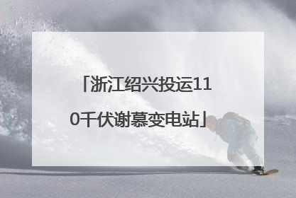 浙江绍兴投运110千伏谢慕变电站