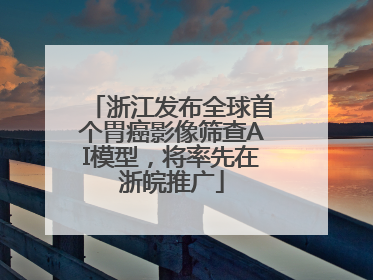 浙江发布全球首个胃癌影像筛查AI模型，将率先在浙皖推广