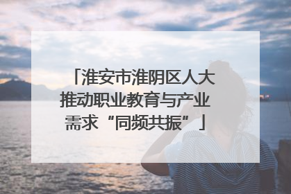 淮安市淮阴区人大推动职业教育与产业需求“同频共振”