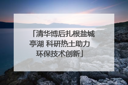 清华博后扎根盐城亭湖 科研热土助力环保技术创新
