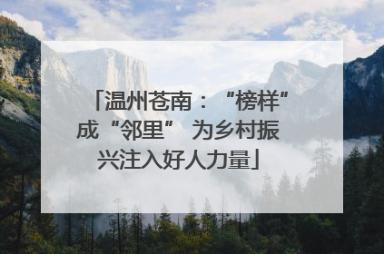 温州苍南：“榜样”成“邻里” 为乡村振兴注入好人力量