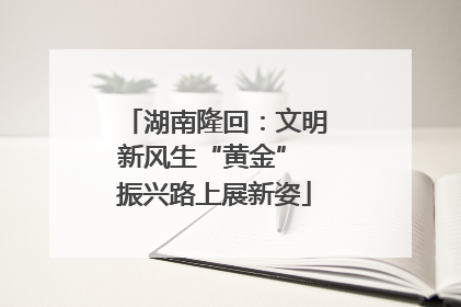 湖南隆回：文明新风生“黄金” 振兴路上展新姿