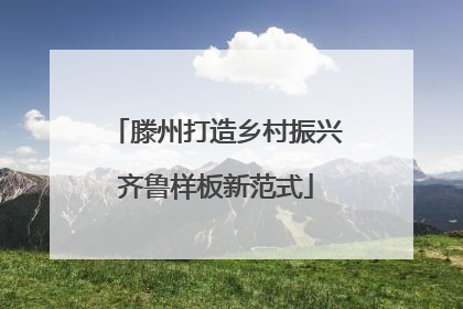 滕州打造乡村振兴齐鲁样板新范式
