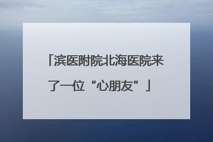 滨医附院北海医院来了一位“心朋友”