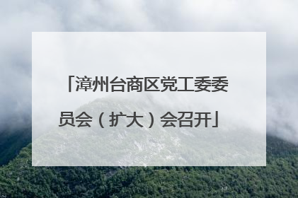 漳州台商区党工委委员会（扩大）会召开