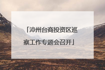 漳州台商投资区巡察工作专题会召开