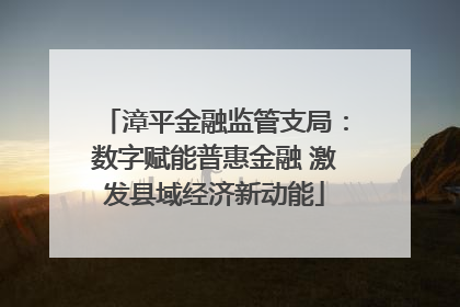 漳平金融监管支局：数字赋能普惠金融 激发县域经济新动能
