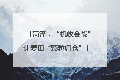 菏泽：“机收会战”让麦田“颗粒归仓”
