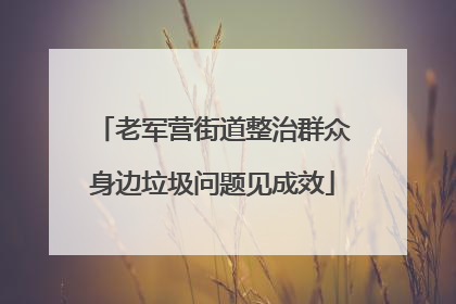 老军营街道整治群众身边垃圾问题见成效