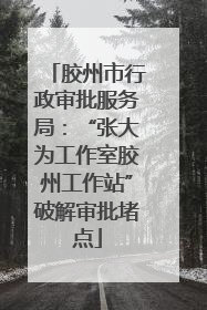 胶州市行政审批服务局：“张大为工作室胶州工作站”破解审批堵点