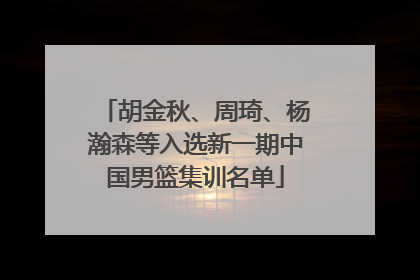 胡金秋、周琦、杨瀚森等入选新一期中国男篮集训名单