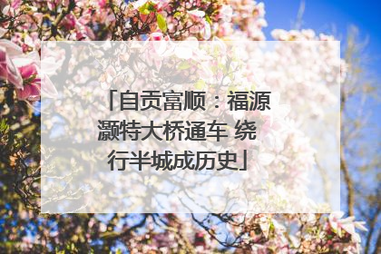 自贡富顺：福源灏特大桥通车 绕行半城成历史