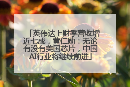 英伟达上财季营收增近七成，黄仁勋：无论有没有美国芯片，中国AI行业将继续前进