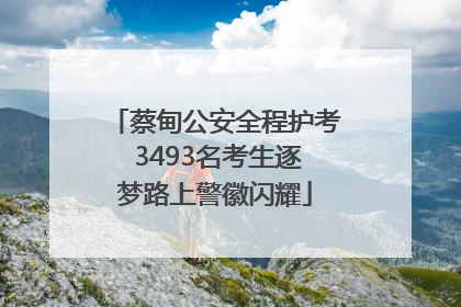 蔡甸公安全程护考 3493名考生逐梦路上警徽闪耀