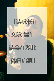 诗咏长江文脉 端午诗会在湖北秭归启幕