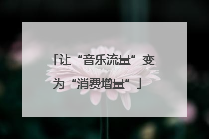 让“音乐流量”变为“消费增量”