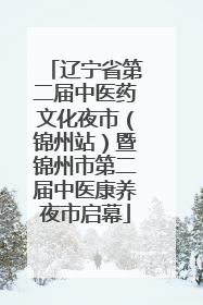 辽宁省第二届中医药文化夜市（锦州站）暨锦州市第二届中医康养夜市启幕