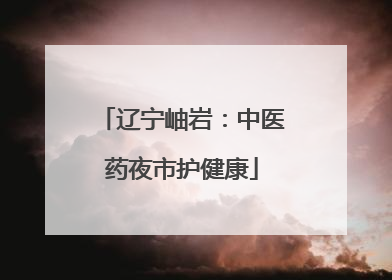 辽宁岫岩：中医药夜市护健康
