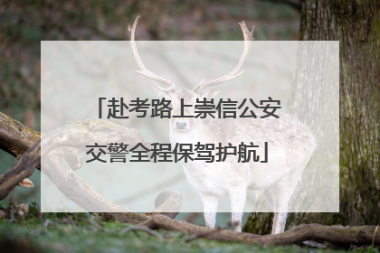 赴考路上崇信公安交警全程保驾护航