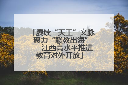 赓续“天工”文脉 聚力“赣教出海”——江西高水平推进教育对外开放