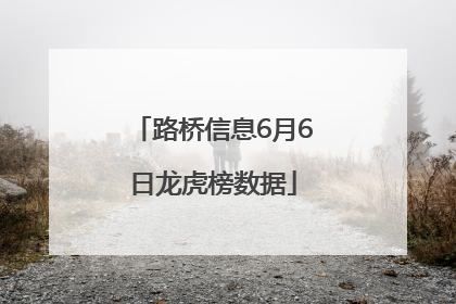 路桥信息6月6日龙虎榜数据