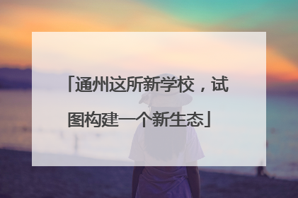 通州这所新学校，试图构建一个新生态