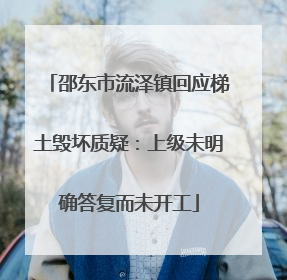 邵东市流泽镇回应梯土毁坏质疑：上级未明确答复而未开工