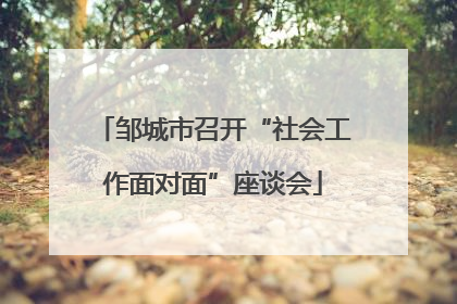 邹城市召开“社会工作面对面”座谈会