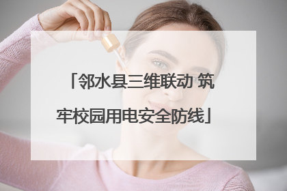 邻水县三维联动 筑牢校园用电安全防线
